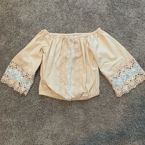 NWT Express Off The Shoulders Pink Blouse